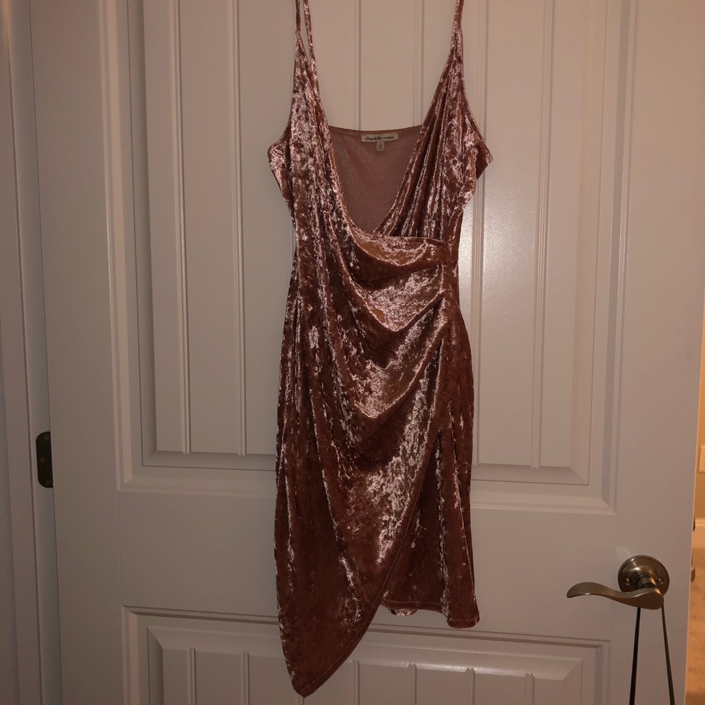Velvet wrap dress